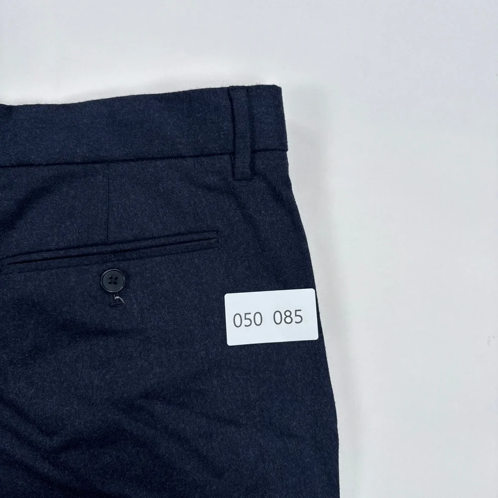 Banana Republic Mens Pants 34x32 Navy Blue Vitale Barberis Canonico Flannel Wool